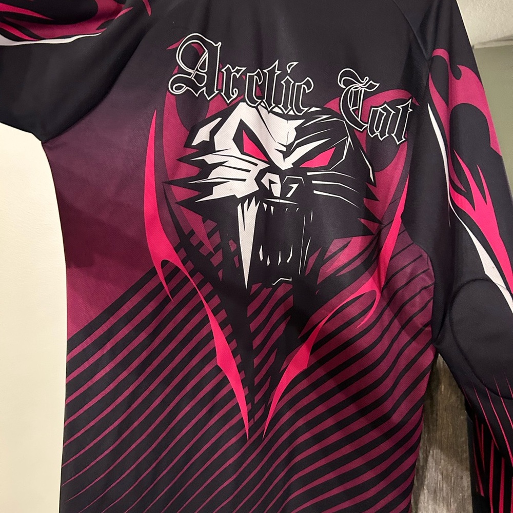 Arctic Cat Women's Black and Pink Jersey